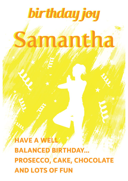 Well Balanced Yoga Birthday Card