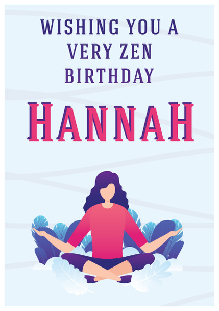 Zen Yoga Birthday Card