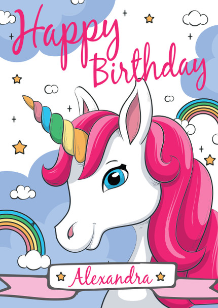 Unicorn 1 Birthday Card