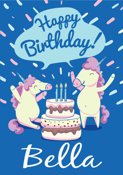 Unicorn 8 Birthday Card