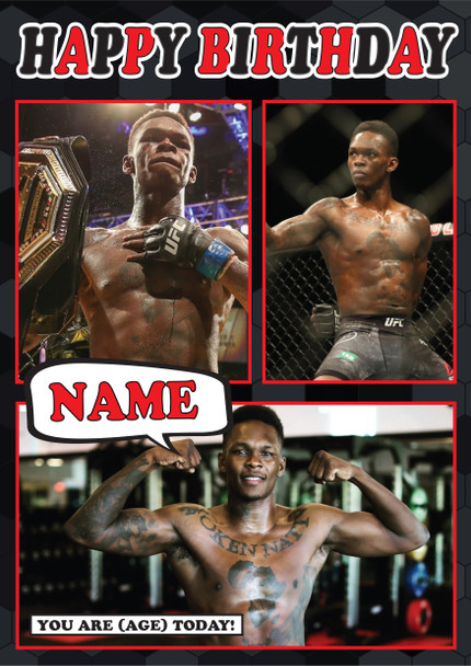 Israel Adesanya Mc1084 Birthday Card