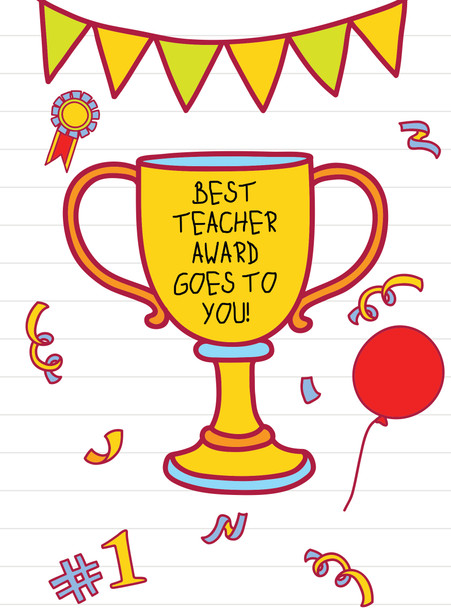 Best Teacher Award Goes To You Birthday Card