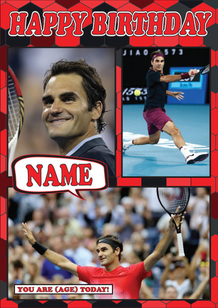 Roger Federer Mc1062 Birthday Card