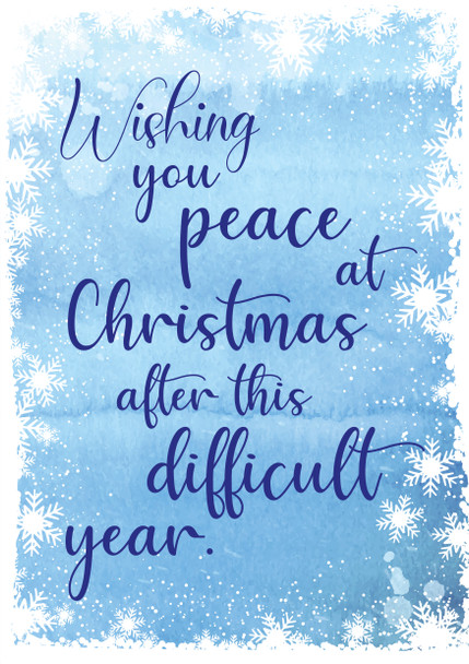 Wishing You Peace At Christmas After This Difficult Year Birthday Card