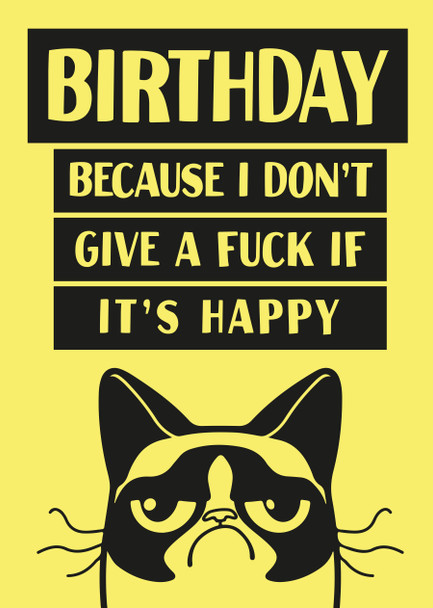 Birthday Because I Dont Give A Fuck If Its Happy Birthday Card