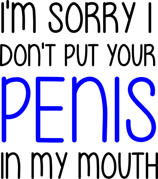 Naughty 188 I'm Sorry I Don't Put Your Penis In My Mouth Birthday Card