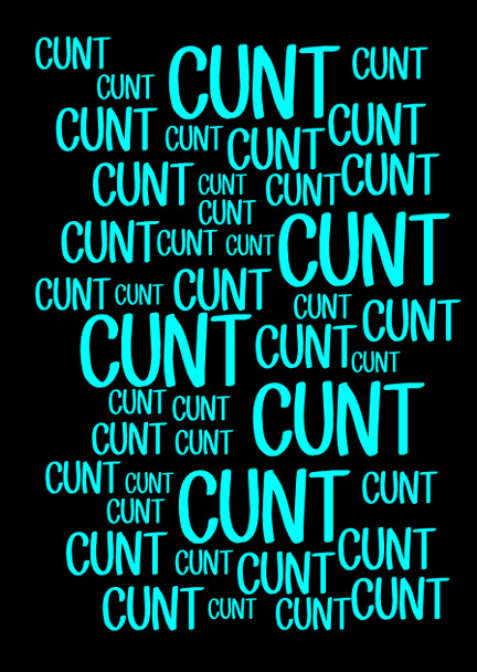 Naughty 80b Cunt Cunt Cunt Birthday Card