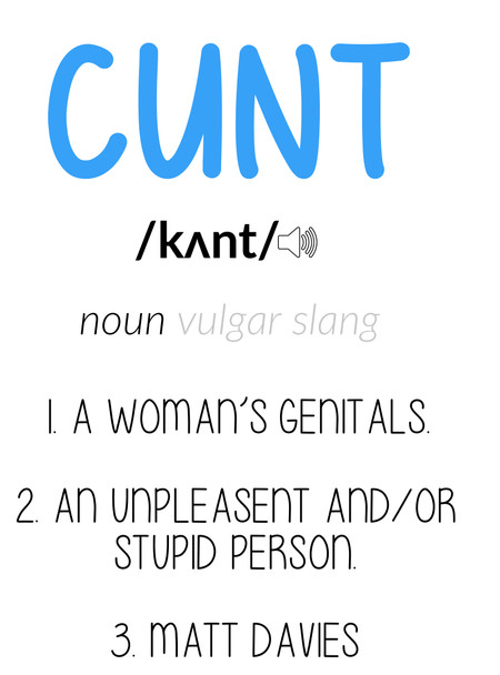 Naughty 85 Definition Of A Cunt Birthday Card