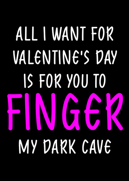 Naughty 10a All I Want For Valentine's Day Is For You To Finger My Dark Cave Birthday Card