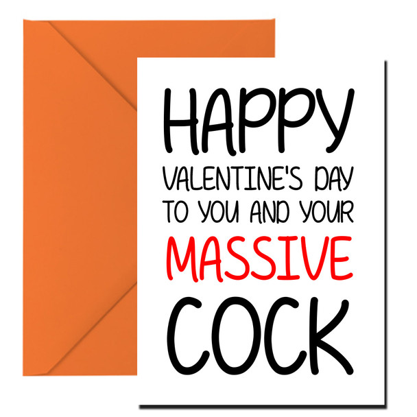 Naughty 125 Happy Valentine's Day To You And Your Massive Cock Birthday Card