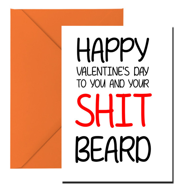 Naughty 127 Happy Valentine's Day To You And Your Shit Beard Birthday Card