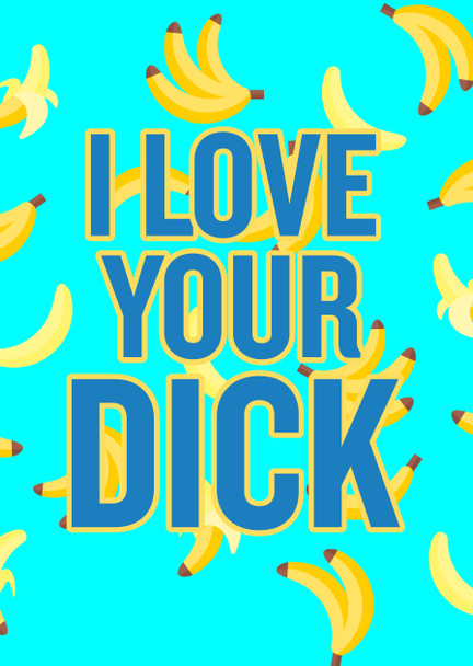 Naughty 164b I Love Your Dick Birthday Card