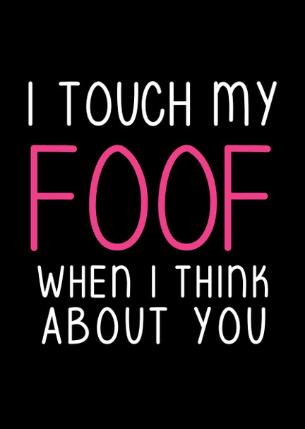 Naughty 171 I Touch My Foof When I Think Of You Birthday Card