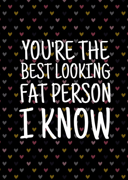 Naughty 386a You're The Best Looking Fat Person I Know Birthday Card