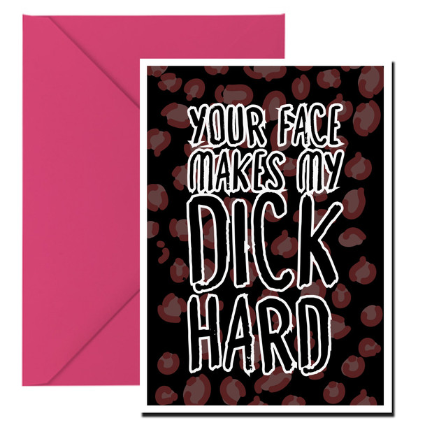 Naughty 401a Your Face Makes My Dick Hard Birthday Card