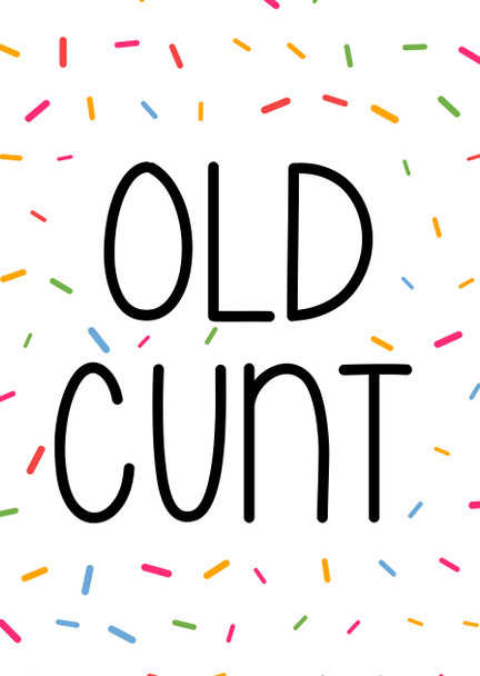 Naughty 223 Old Cunt Birthday Card