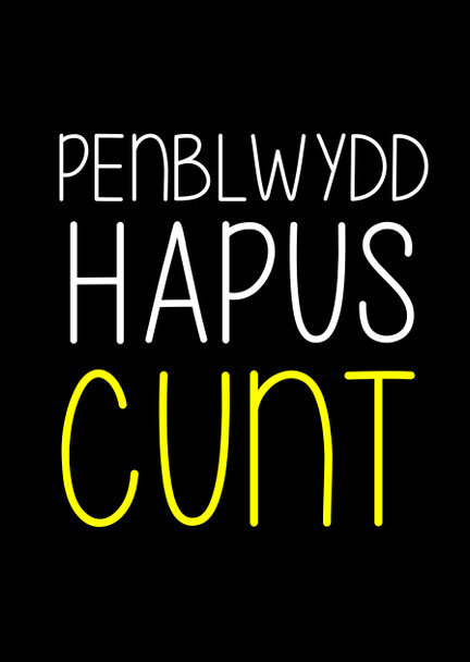 Naughty 226a Pen Blwydd Hapus Cunt Birthday Card