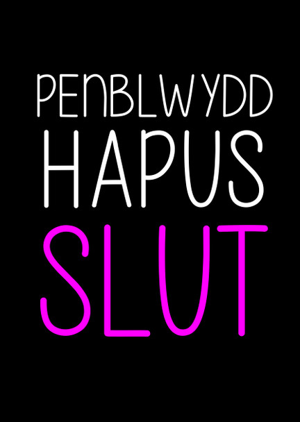 Naughty 227a Pen Blwydd Hapus Slut Birthday Card