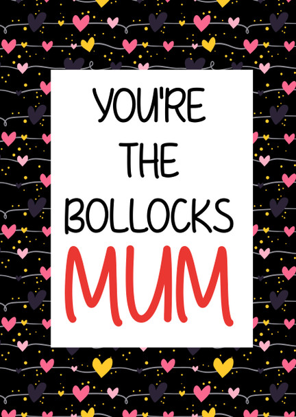 Naughty 388a You're The Bollocks Mum Birthday Card