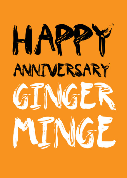 Naughty 443b Happy Anniversary Ginger Minge Birthday Card