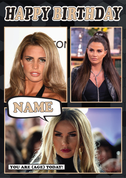 Katie Price Mc1509 Birthday Card