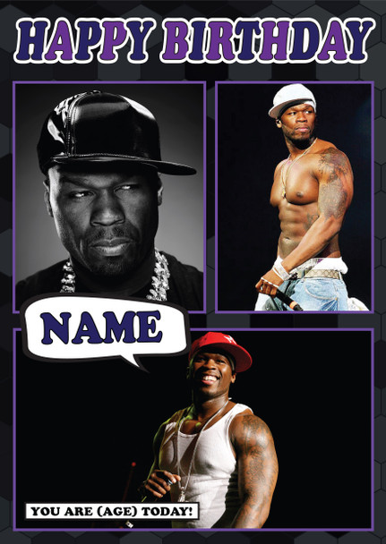 50 Cent Celebrity Fan Birthday Card