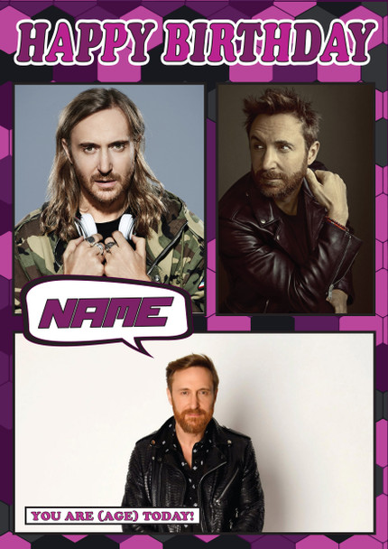 David Guetta Celebrity Fan Birthday Card