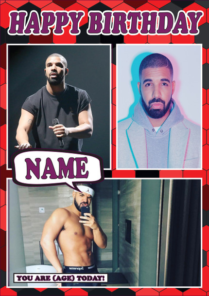 Drake Celebrity Fan Birthday Card
