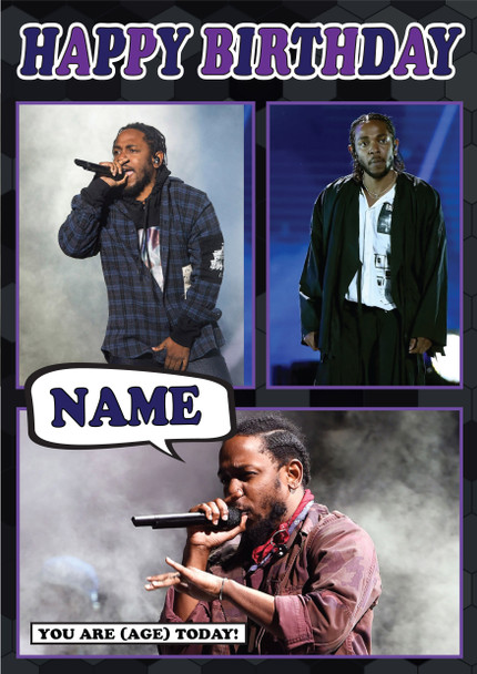 Kendrick Lamar Celebrity Fan Birthday Card