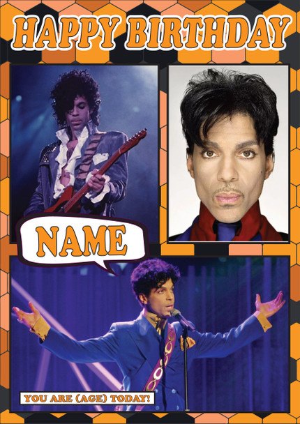 Prince Celebrity Fan Birthday Card