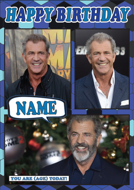 Mel Gibson Mc1252 Birthday Card