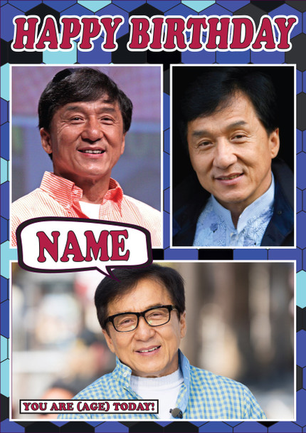 Jackie Chan Celebrity Fan Birthday Card