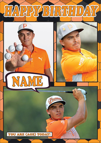 Rickie Fowler Birthday Card