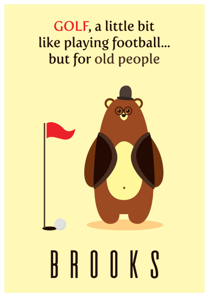 Old People Golf Card Birthday Card