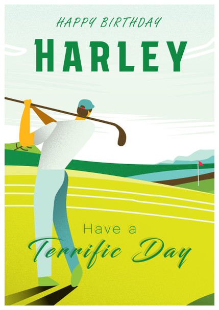 Terrific Golf Birthday Card