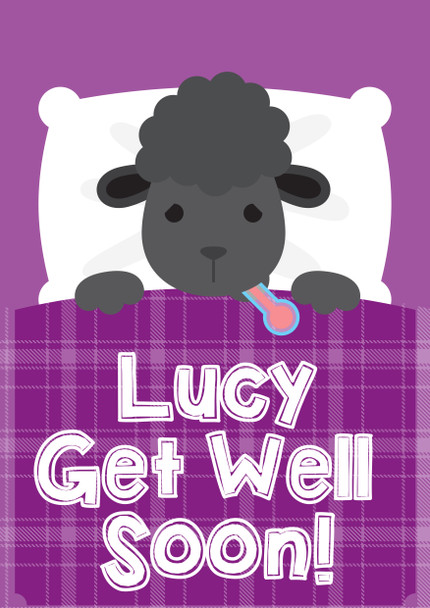 Black Sheep Get Well Soon Birthday Card