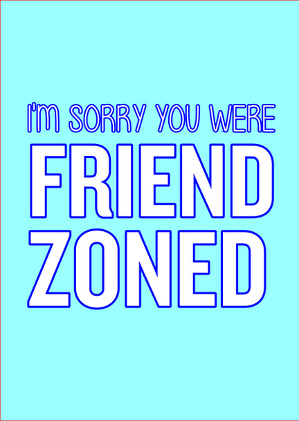 Naughty 193c I'm Sorry You Were Friend Zoned Birthday Card