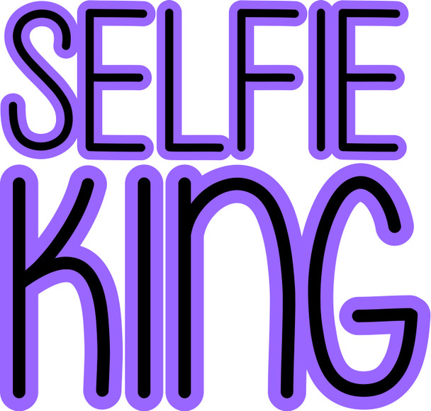 Naughty 239a Selfie King Birthday Card
