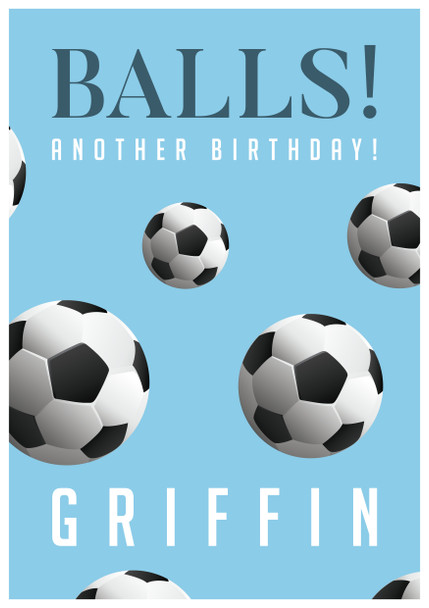 Balls Another Birthday Football  Birthday Card