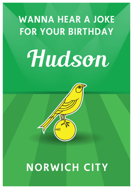 Birthday Joke Norwich Football Funny Birthday Card