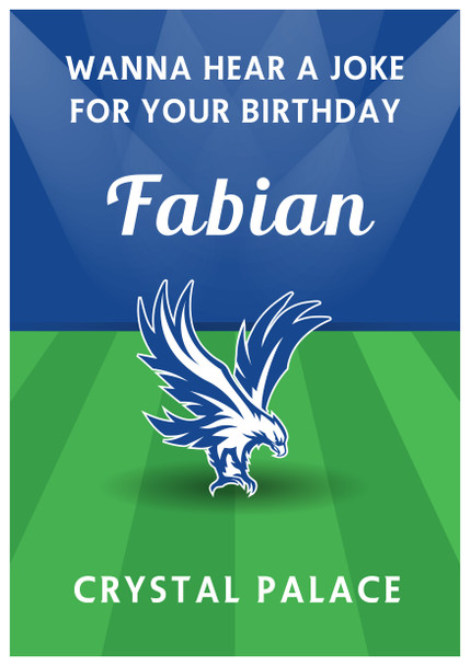 Birthday Joke Palace Football Funny Birthday Card