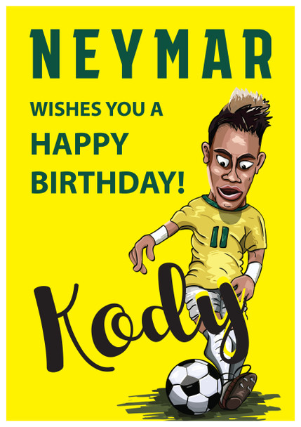 Neymar Birthday Birthday Card