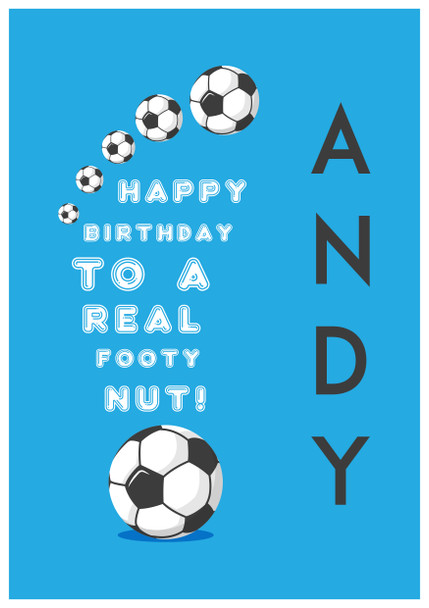 Real Footy But Happy Birthday Birthday Card