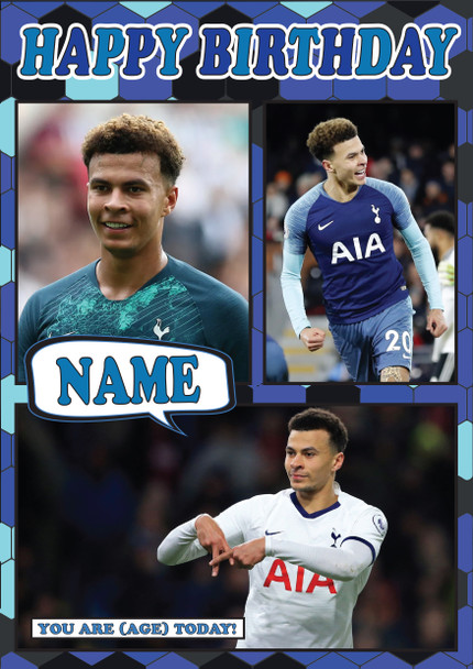 Dele Alli Mc1405 Football Birthday Card