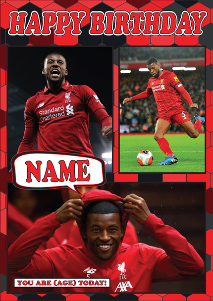 Georginio Wijnaldum Mc1419 Football Birthday Card