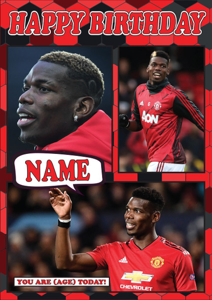 Paul Pogba Mc1401 Football Birthday Card