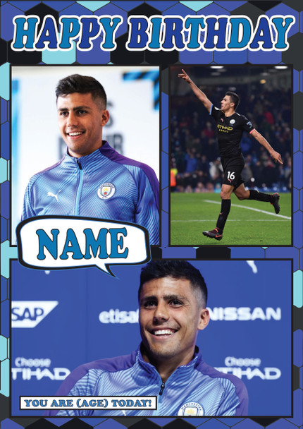 Rodri Mc1407 Football Birthday Card