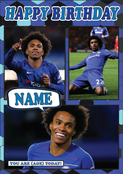 Willian Mc1437 Football Birthday Card