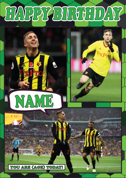 Gerard Deulofeu Celebrity Fan Football Birthday Card