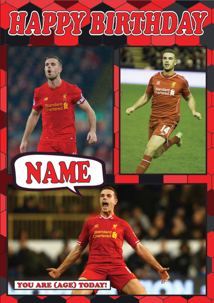 Henderson Celebrity Fan Football Birthday Card